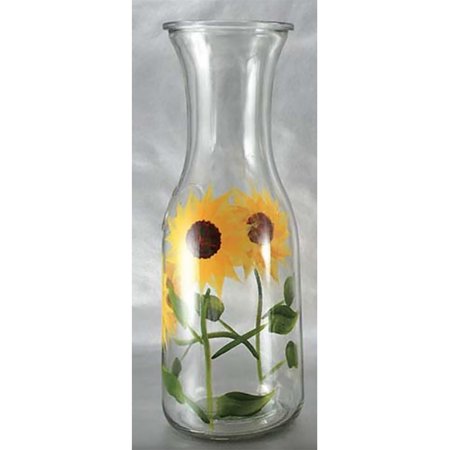 Sunflower Carafe Hand Painted Pitcher