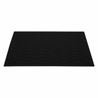 Superio 24"X 35" Large Chevron Coir Doormat Black