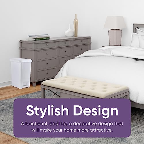 Superio 4 Gal Slim Step on Trash Can Grey 3