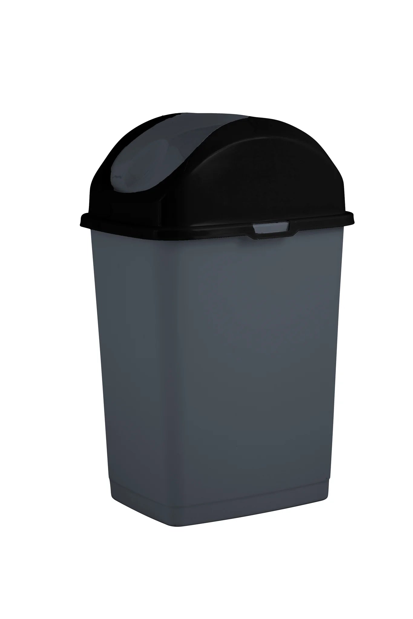 Swing Top Trash Can, 5 Qt - Grey/Black 3