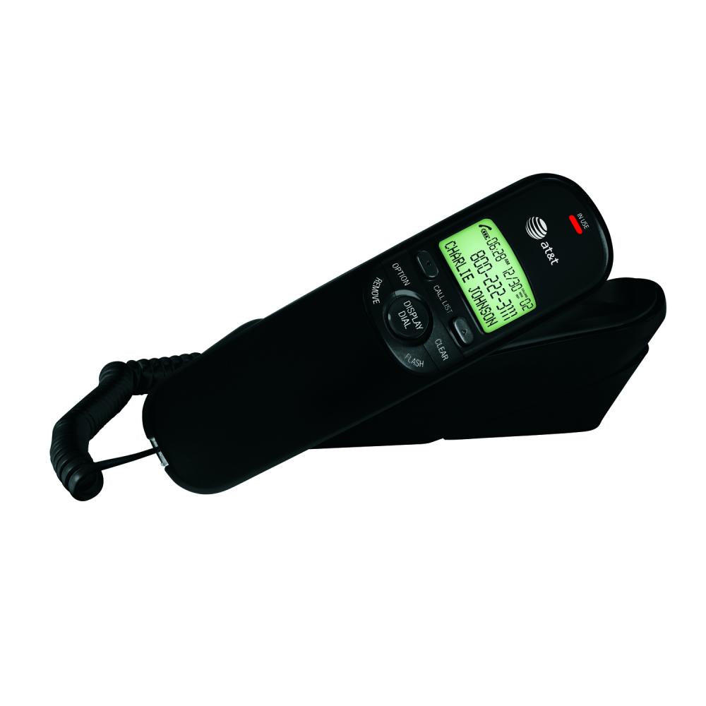 TR1909 Trimline Telephone with Call Waiting Caller ID Black