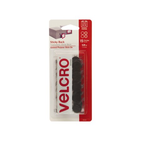 VELCRO-COINS-5/8"-BLACK CD/15