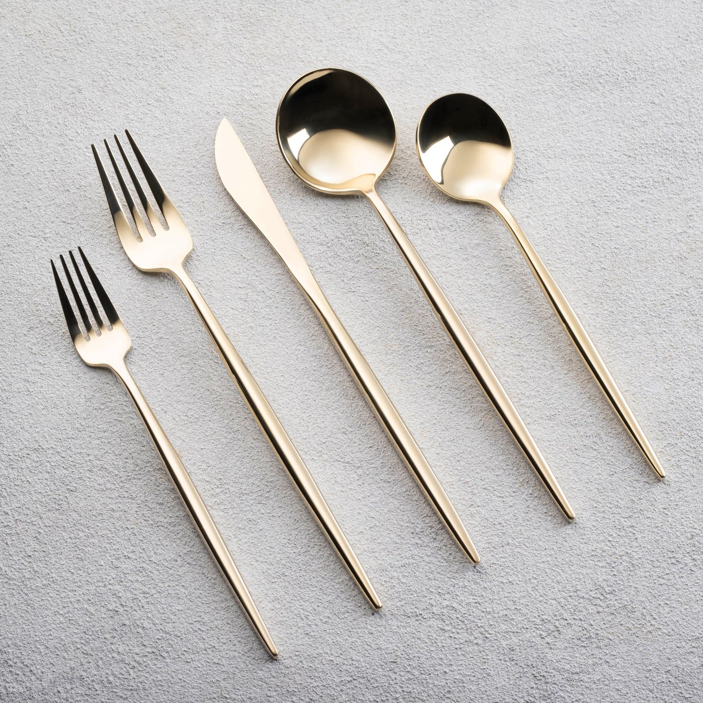 Vikko Vera Brushed Champagne Gold 18/10 20 Pc Flatware Set
