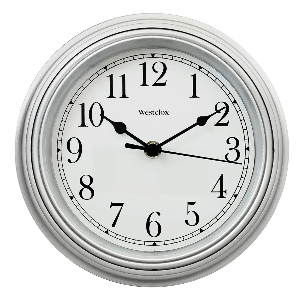 WALL CLOCK-8″-SIMPLICITY- SILVER