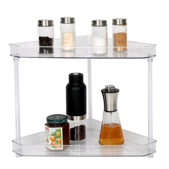 YBM 2 Tier Acrylic Corner Rack 4