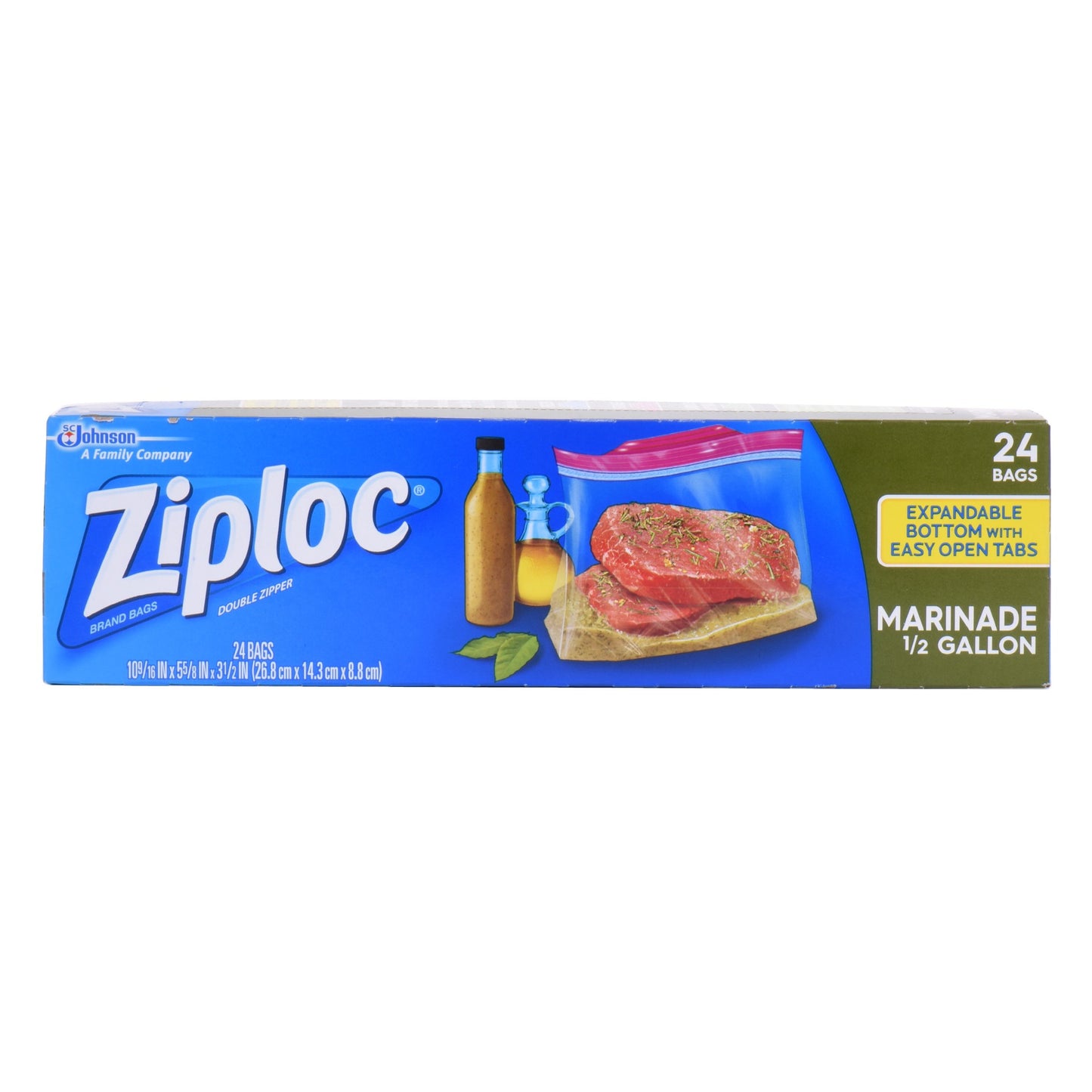 ZIPLOC Bags Half Galon Flat Bottom 12X24 Ct # 25700-70036