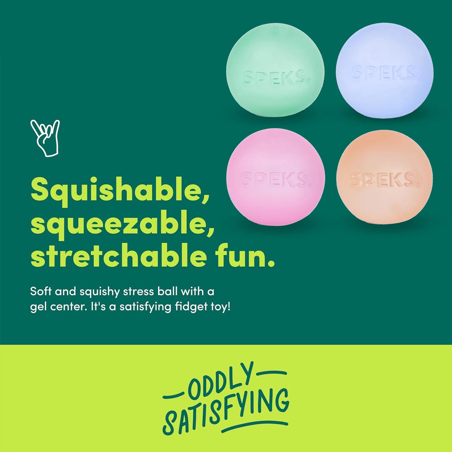 Speks Gump Memory Gel Stress Ball - Dew