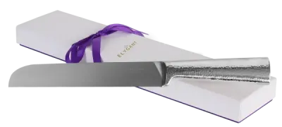 Elygant Silver Hammered Knife Non Serrated