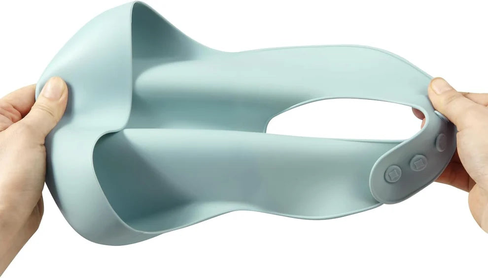 Cozy Home Silicone Bib With Open Pocket Blue