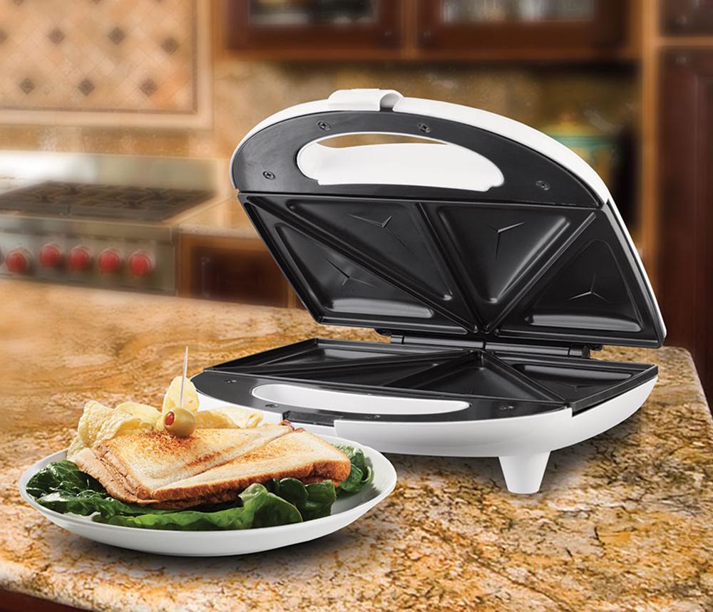 Brentwood Sandwich Maker Grill - White
