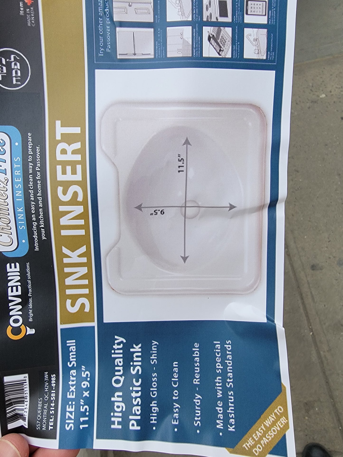 Pesach Sink Insert (Extra Small)
