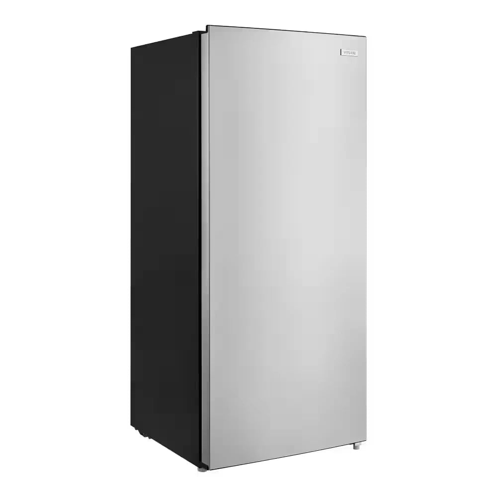 Vissani 7.1 cu. ft. Manual Defrost Convertible Upright Freezer in Stainless Steel Look, Garage Ready