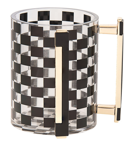 Wash Cup Black and Clear Lucite