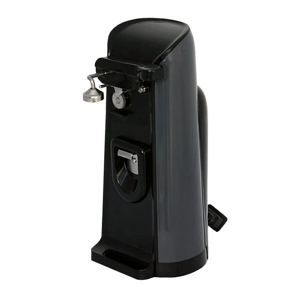 Brentwood Tall Electric Can Opener with Knife Sharpener & Bottle Opener, Black