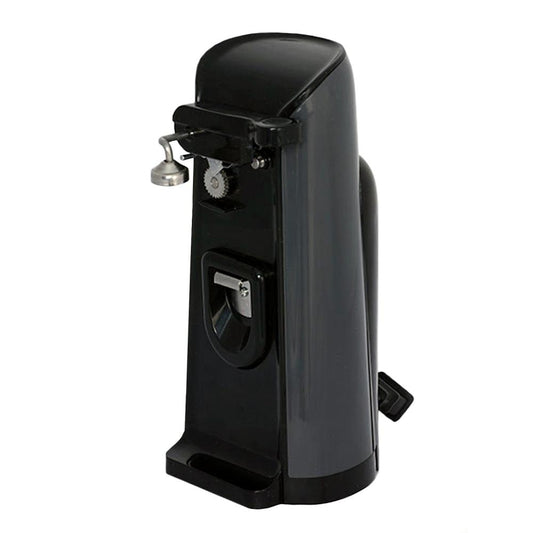 Brentwood Tall Electric Can Opener with Knife Sharpener & Bottle Opener, Black