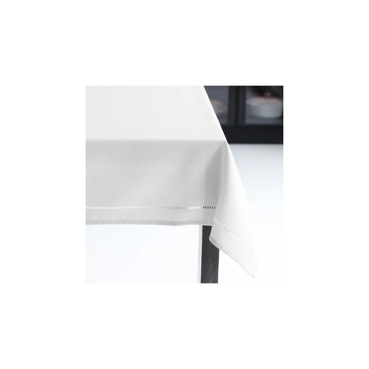 Hemstitch Tablecloth, white, 60x120