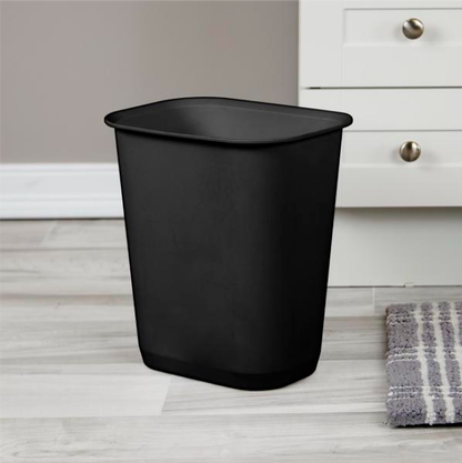WASTEBASKET-3 GALLON – OPEN TOP – BLACK
