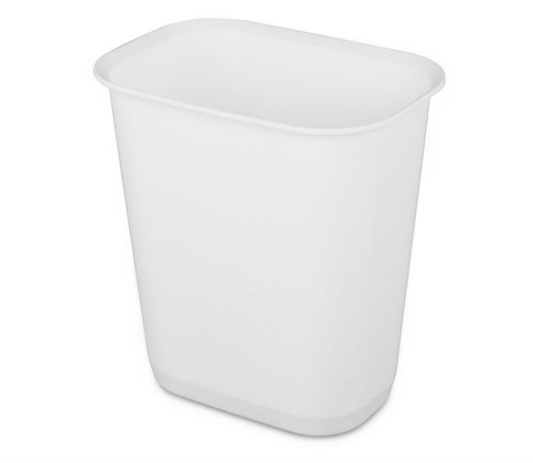 WASTEBASKET-3 GALLON – OPEN TOP – WHITE
