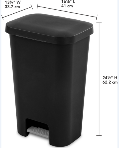 STEP ON CAN-48qt-24"-BLACK
