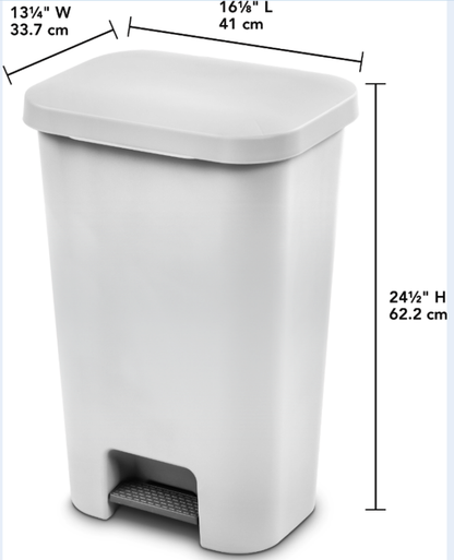 STEP ON CAN-48qt-24"-WHITE