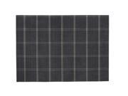 Window Pane Design Vinyl Placemat Black