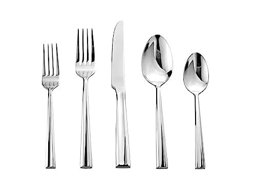 Plait Mirrored 18/0 Stainless Steel 20 Piece Flatware Set, Service For 4
