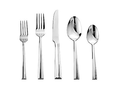 Plait Mirrored 18/0 Stainless Steel 20 Piece Flatware Set, Service For 4