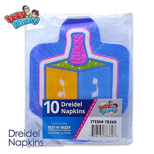 10PK Dreidel Shaped NaPKins 4
