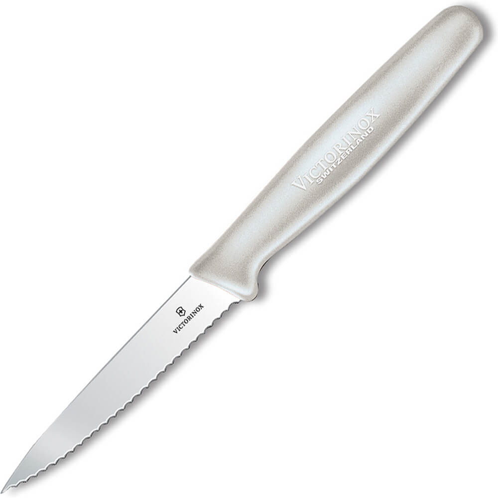 Victorinox Knife (White, 4", Srated Paring Knife)