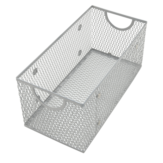 Mesh Open DVD, CD, Book Storage Basket 11 x 5.5 x 5