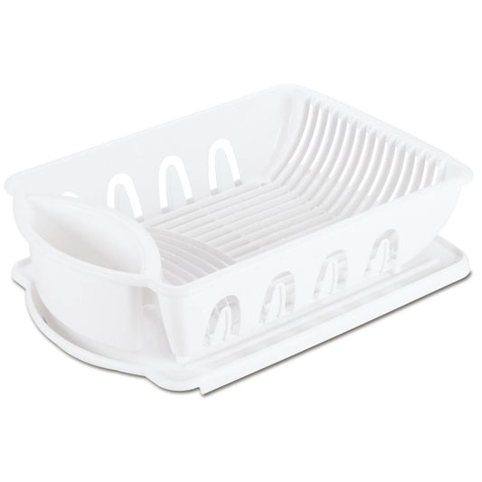 DISH DRAINER SET-JUMBO-WHITE