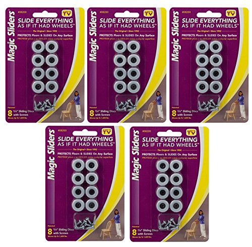 MAGIC SLIDERS 08200 20MM ROUND W/SCREW (8PK)