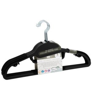 Slim Plastic Hanger Black 8Pack