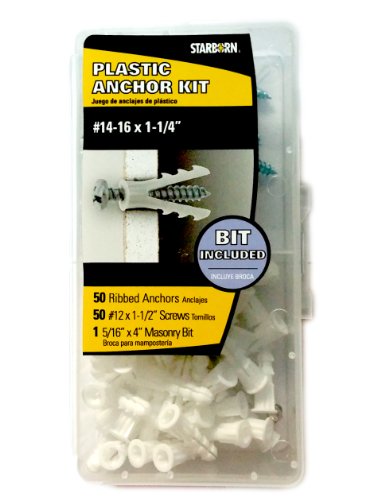 Plasic Anchor Kit 14-16X1-1/4" 5/16"