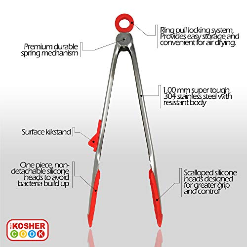 12" Locking Tongs - Meat 3
