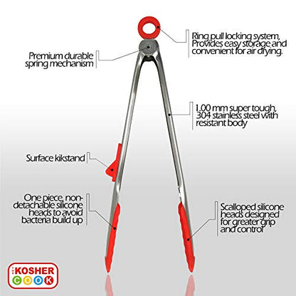 12" Locking Tongs - Meat 3