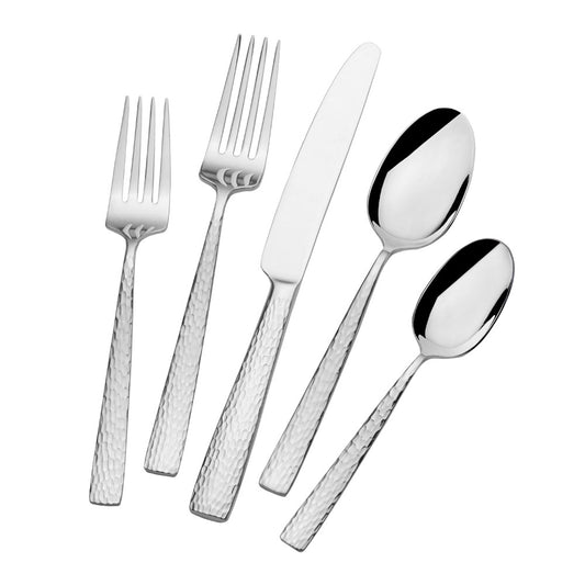 Mikasa, Oliver Gleam Flatware Service for 12, 65 Piece Set, 18/10 Stainless Steel, Silverware Set with Serving Utensils