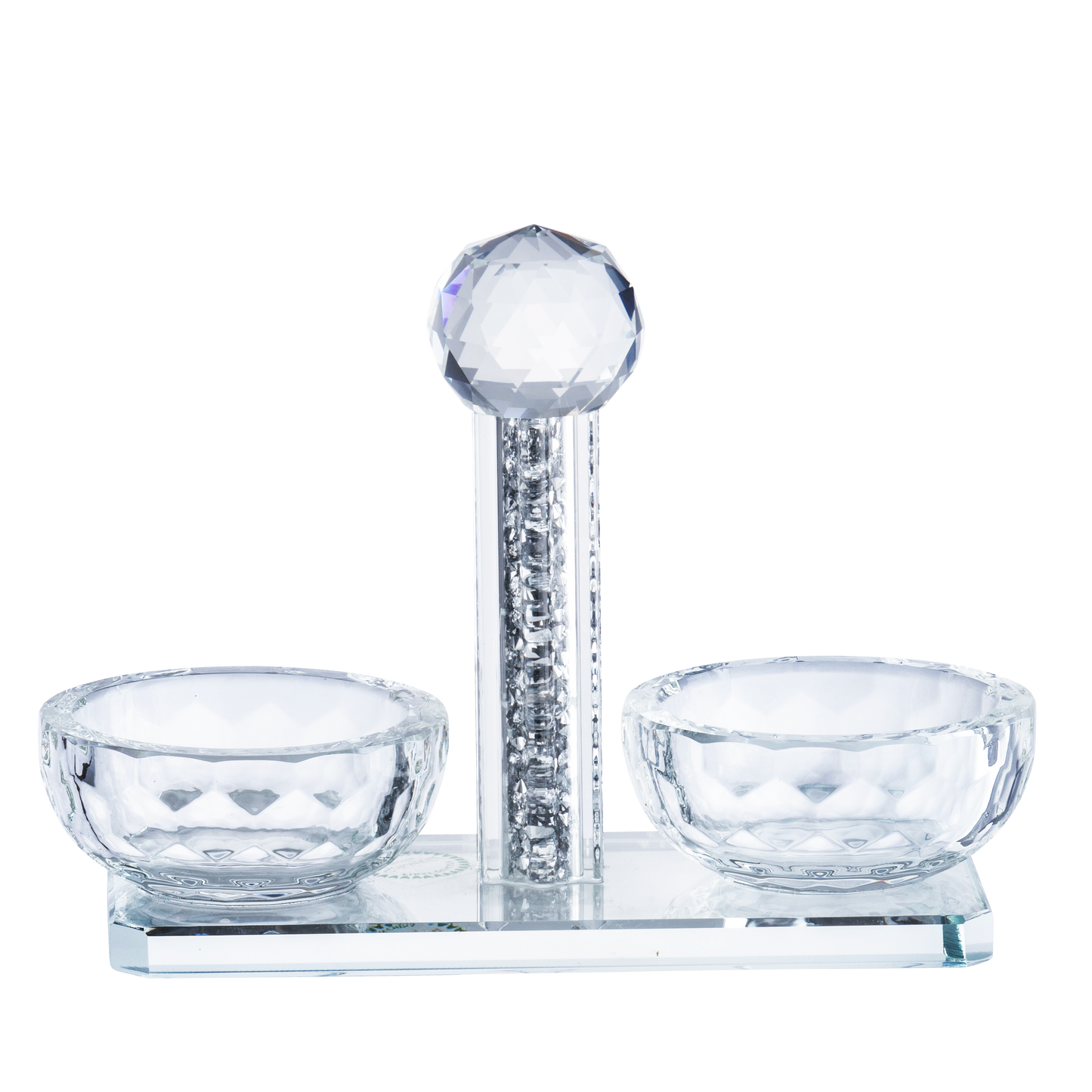 Crystal Salt Shaker With Silver Stones