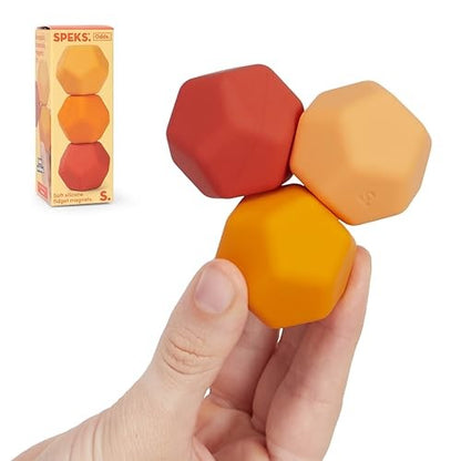 Speks Odds Soft Silicone Fidget Magnets | Silent Stress Relief Toys | Textured Magnetic Balls for Adults & Teens 14+ Orange Planes
