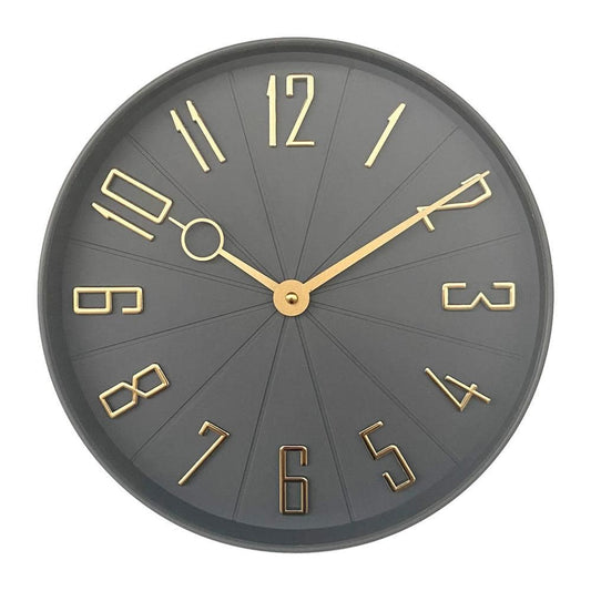 Westclox Modern Raised Numbers Wall Clock 12'' Grey