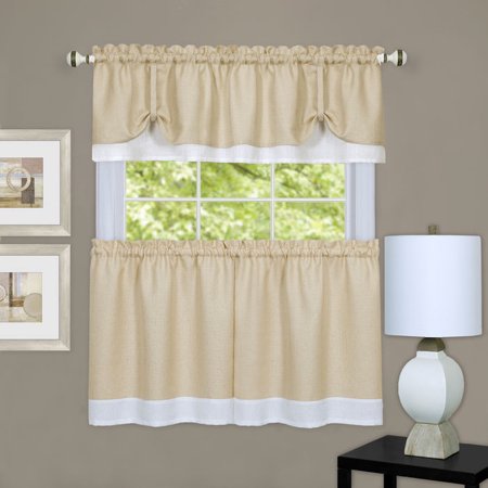 3 Pc Tier & Valance Drapory Set