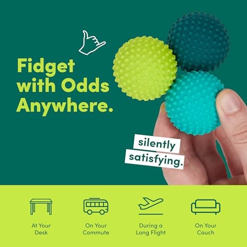 Speks Odds Soft Silicone Fidget Magnets, Silent Stress Relief Toys, Green Dots