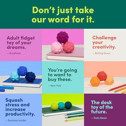 Speks Odds Soft Silicone Fidget Magnets, Silent Stress Relief Toys, Green Dots