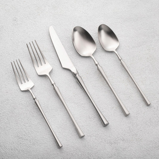 Vikko Dine - Irene, Brushed Silver, 18/10 Flatware, 20 Pc Set, Service For 4 Gift Box No Window