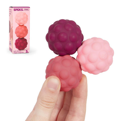 Speks Odds Soft Silicone Fidget Magnets | Silent Stress Relief Toys | Textured Magnetic Balls for Adults & Teens 14+ Pink Bumps