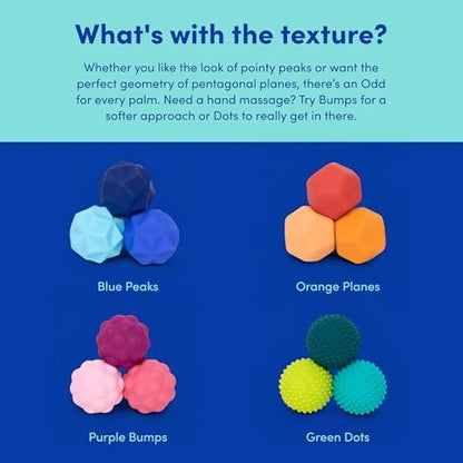 Speks Odds Soft Silicone Fidget Magnets, Silent Stress Relief Toys, Blue Peaks