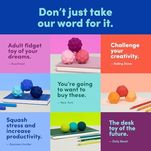 Speks Odds Soft Silicone Fidget Magnets, Silent Stress Relief Toys, Blue Peaks