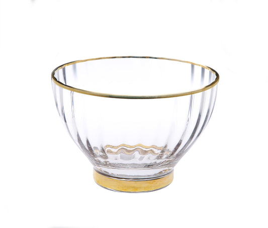 9" Salad Bowl With Gold Rim