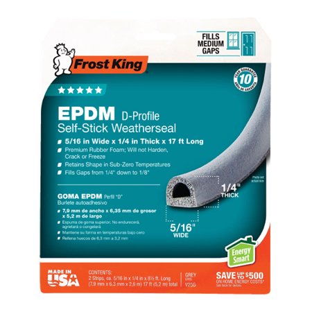 EPDM WETHR TAPE 17'X1/4"