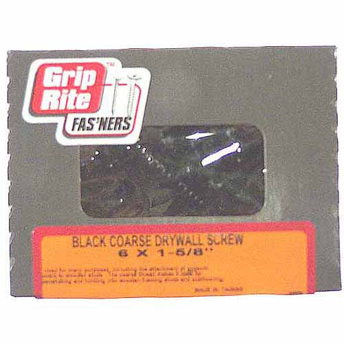 158CDWS1 1-5/8" BLACK COARSE DRYWALL SCREWS 1 LB 1